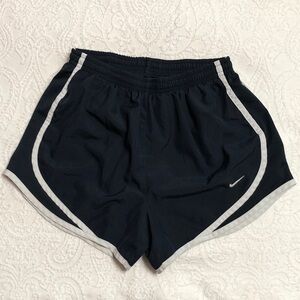 Nike Women's Navy Blue/White Trim Dri Fit Athletic Running Shorts Size Small